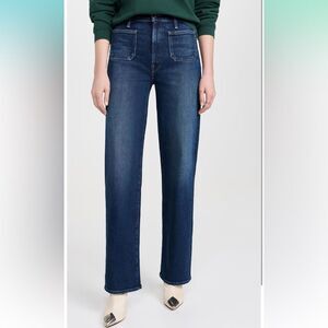 NWT MOTHER Women's Patch Pocket Rambler Zip Sneak Jeans size 26